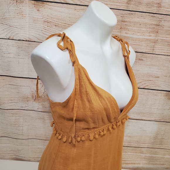 Nectar Clothing Hello Molly Dress Mustard Mini Dress Medium - Picture 5 of 7